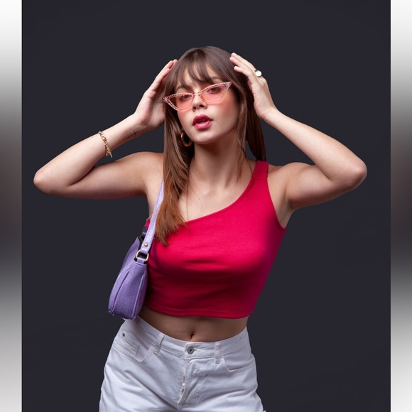 NWOT Solid Crop Top - Picture 1 of 4